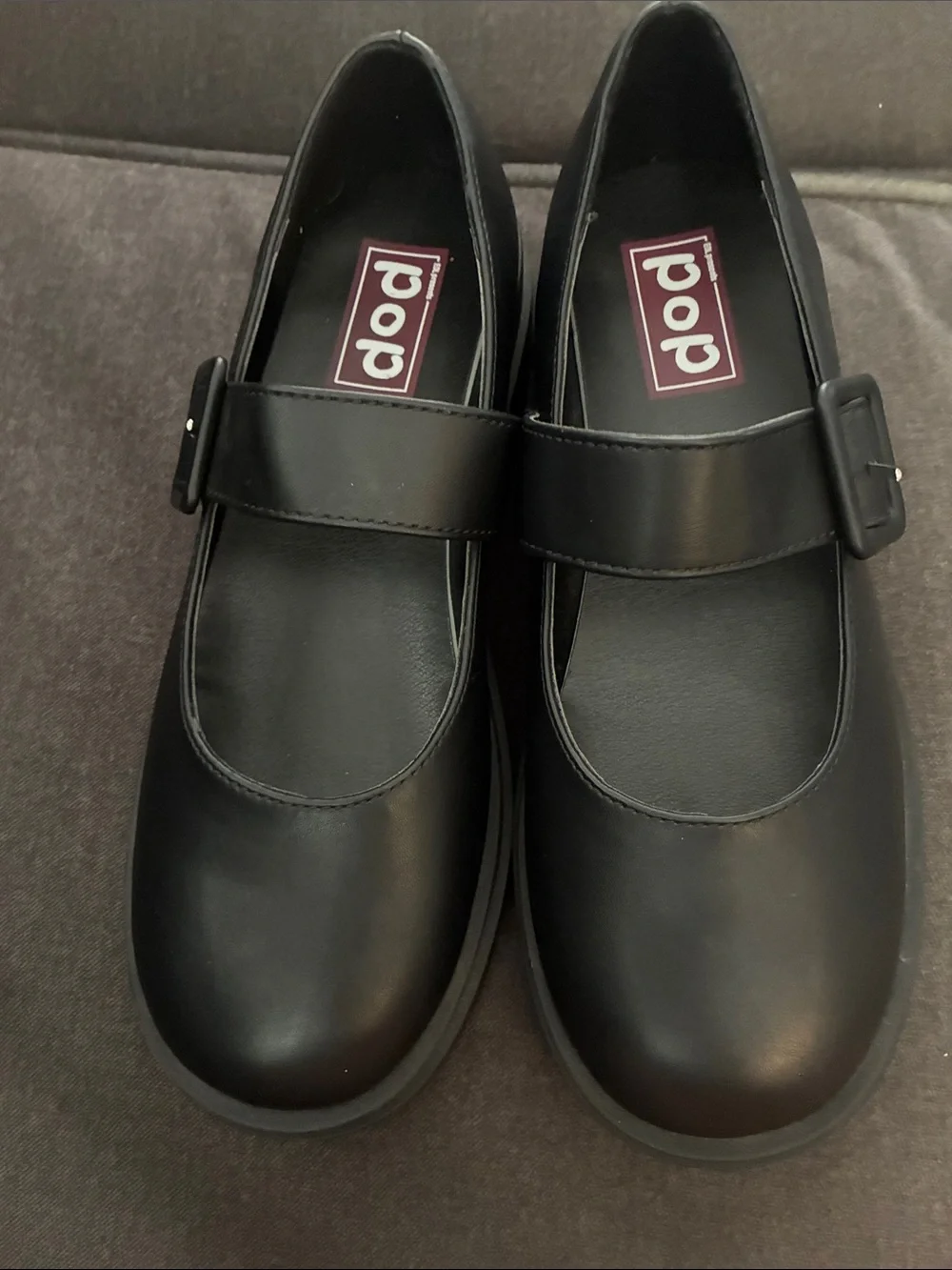 NWOT !!! pop Black Mary Jane Platform Shoes with Buckle Strap